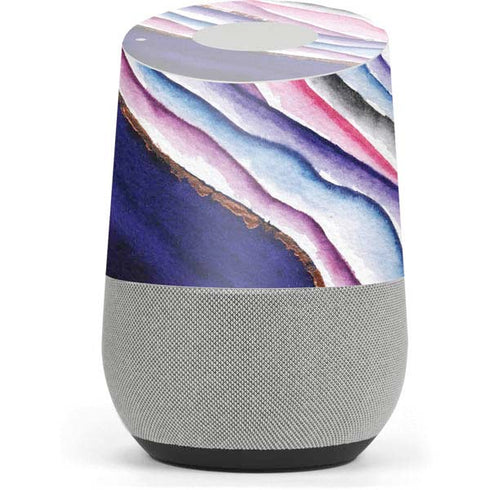 Violet Watercolor Geode Google Home Skin
