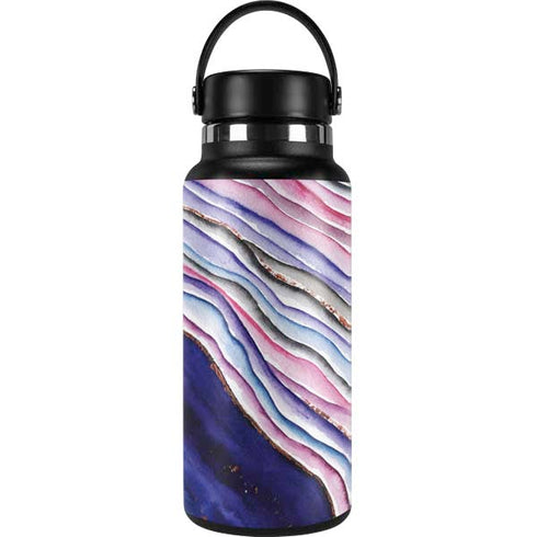 Violet Watercolor Geode Hydro Flask 32oz Wide Mouth Skin