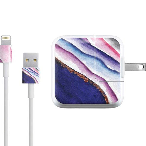 Violet Watercolor Geode iPad Charger (10W USB) Skin