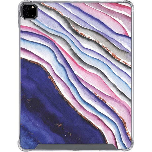 Violet Watercolor Geode iPad Pro 12.9in (2020) Clear Case