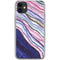 Violet Watercolor Geode iPhone 11 Clear Case