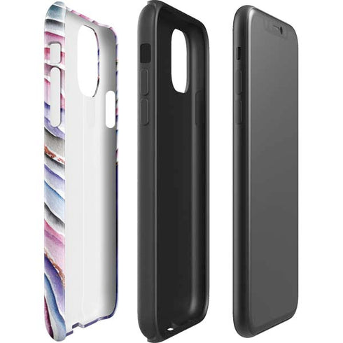 Violet Watercolor Geode iPhone 11 Pro Max Impact Case