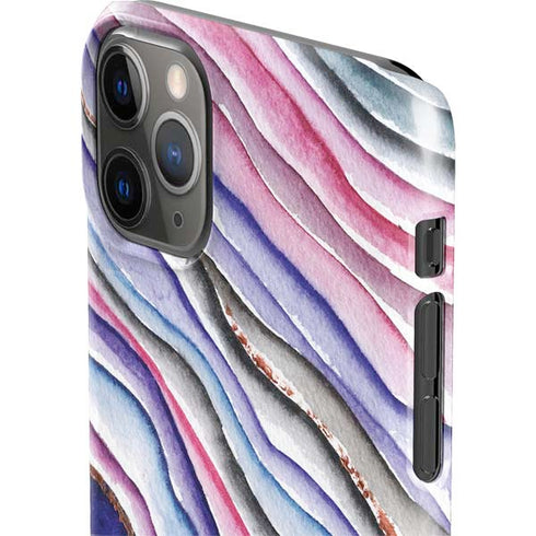 Violet Watercolor Geode iPhone 11 Pro Max Lite Case
