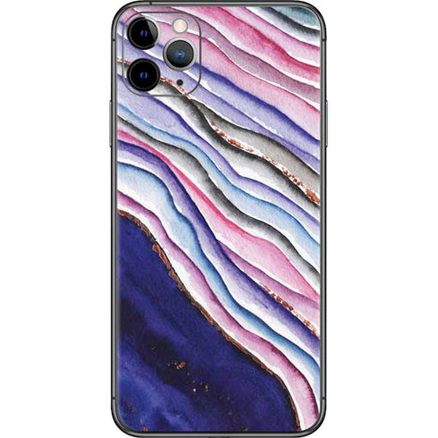 Violet Watercolor Geode iPhone 11 Pro Max Skin