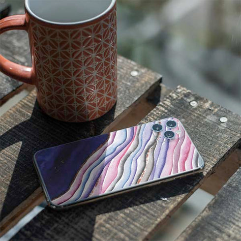Violet Watercolor Geode iPhone 11 Pro Max Skin