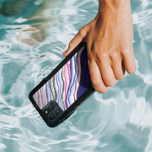 Violet Watercolor Geode iPhone 11 Pro Waterproof Case