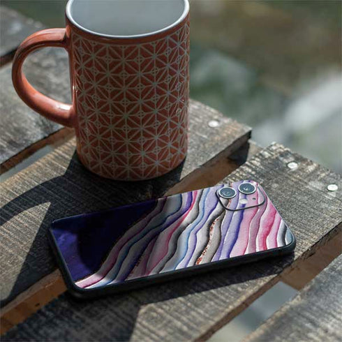 Violet Watercolor Geode iPhone 11 Skin