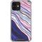 Violet Watercolor Geode iPhone 12 Clear Case