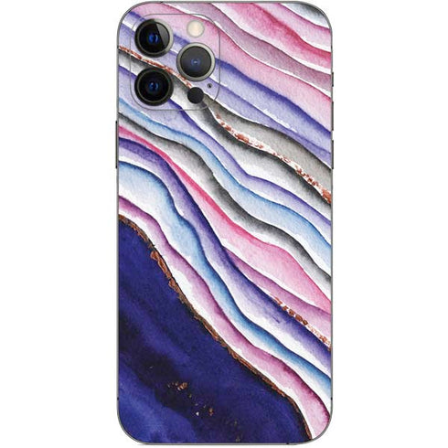 Violet Watercolor Geode iPhone 12 Pro Skin
