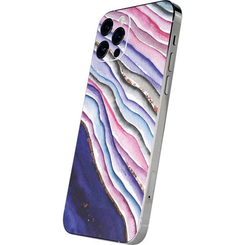 Violet Watercolor Geode iPhone 12 Pro Skin