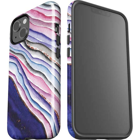 Violet Watercolor Geode iPhone 13 Impact Case