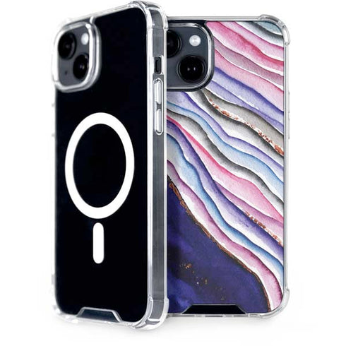 Violet Watercolor Geode iPhone 13 MagSafe Case