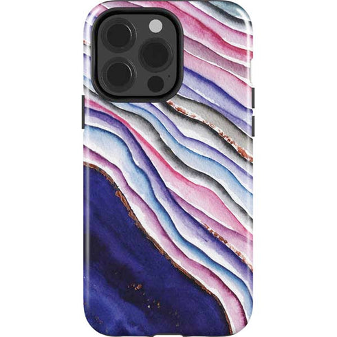 Violet Watercolor Geode iPhone 13 Pro Impact Case