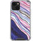 Violet Watercolor Geode iPhone 14 Plus Clear Case