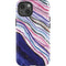 Violet Watercolor Geode iPhone 14 Impact Case