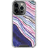 Violet Watercolor Geode iPhone 15 Pro Clear Case
