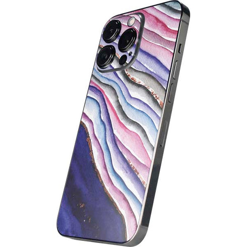 Violet Watercolor Geode iPhone 14 Pro Max Skin
