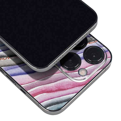 Violet Watercolor Geode iPhone 14 Pro Skin