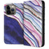 Violet Watercolor Geode iPhone 15 Pro Max Folio Case