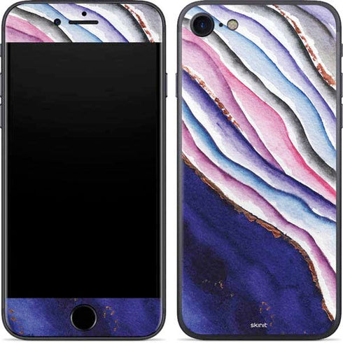 Violet Watercolor Geode iPhone 7 Skin