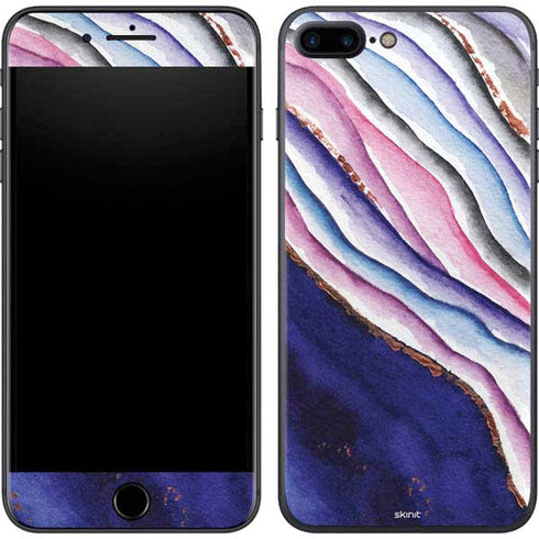 Violet Watercolor Geode iPhone 8 Plus Skin
