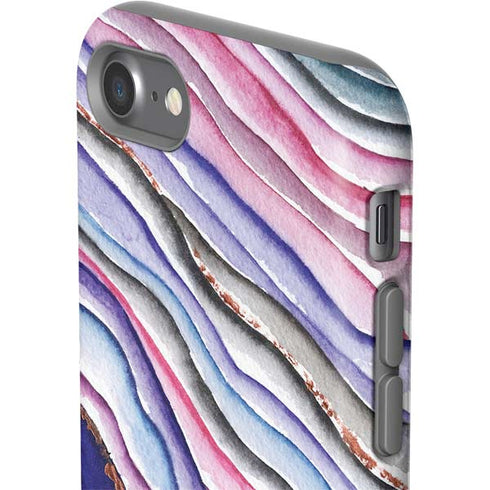 Violet Watercolor Geode iPhone SE (2nd & 3rd Gen) Pro Case