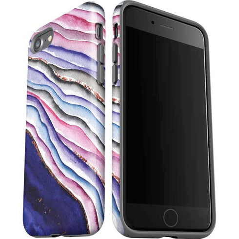 Violet Watercolor Geode iPhone SE (2nd & 3rd Gen) Pro Case