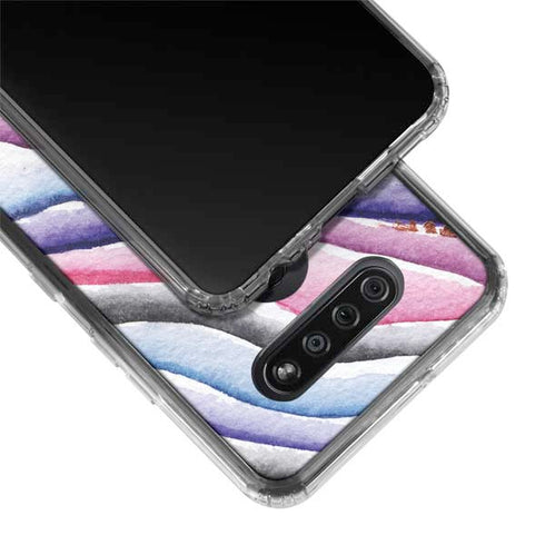 Violet Watercolor Geode LG K51/Q51 Clear Case