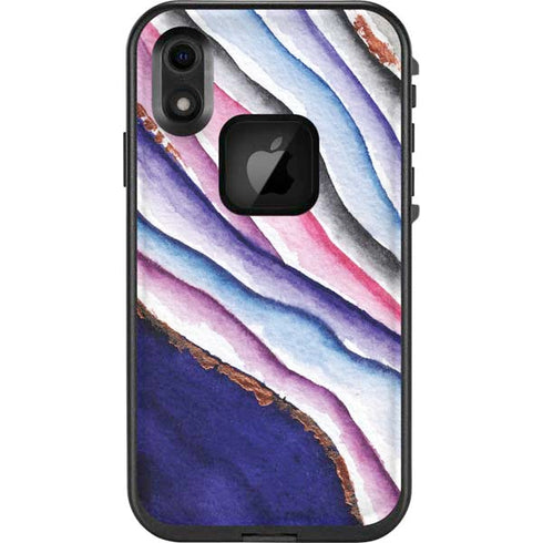 Violet Watercolor Geode LifeProof Fre iPhone Skin