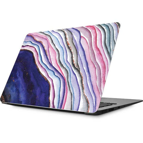 Violet Watercolor Geode Apple MacBook Skin