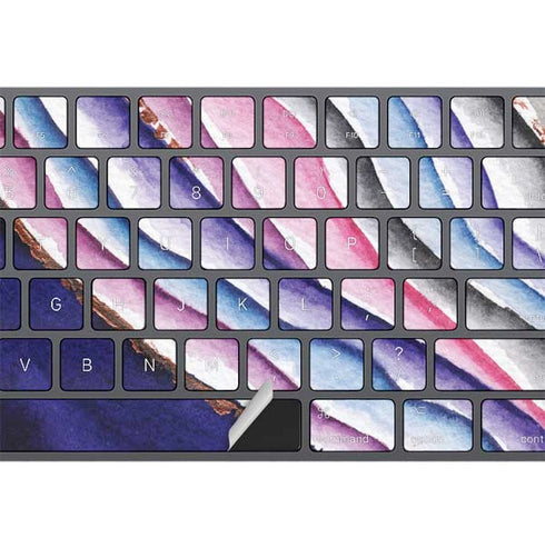 Violet Watercolor Geode Magic Keyboard with Numeric Keypad Skin
