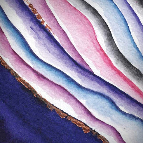 Violet Watercolor Geode Moto G6 Skin