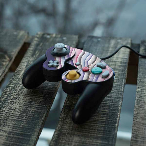 Violet Watercolor Geode Nintendo GameCube Controller Skin