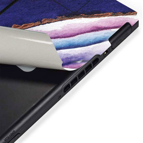 Violet Watercolor Geode Nintendo Switch Bundle Skin