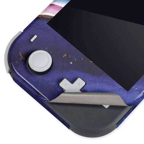 Violet Watercolor Geode Nintendo Switch Lite Skin