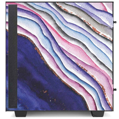 Violet Watercolor Geode NZXT H510 Compact ATX Mid-Tower Case Skin