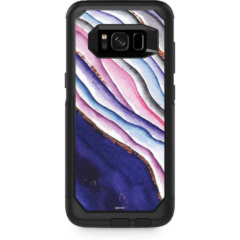 Violet Watercolor Geode Otterbox Commuter Galaxy Skin