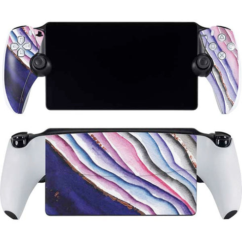 Violet Watercolor Geode PlayStation Portal Remote Player Skin
