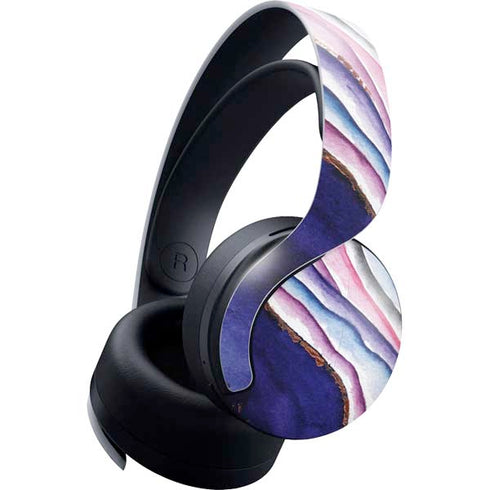 Violet Watercolor Geode PULSE 3D Wireless Headset for PS5 Skin