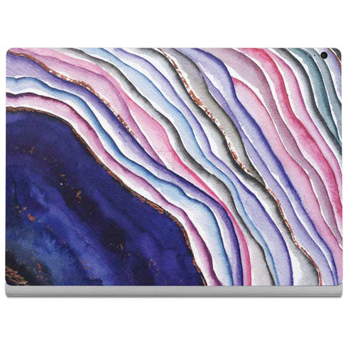 Violet Watercolor Geode Surface Book 2 13.5in Skin
