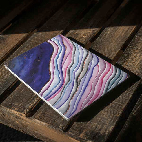 Violet Watercolor Geode Surface Laptop 3 13.5in Skin