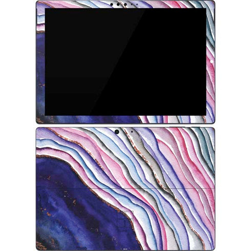 Violet Watercolor Geode Surface Pro 7 Skin
