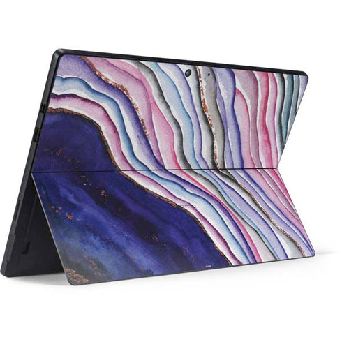 Violet Watercolor Geode Surface Pro 7 Skin