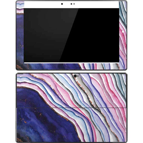 Violet Watercolor Geode Surface Pro Tablet Skin