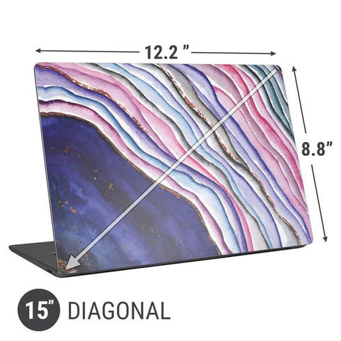 Violet Watercolor Geode Universal Laptop 15in (12.2 x 8.8in) Skin