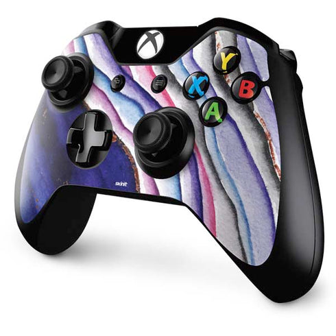 Violet Watercolor Geode Xbox One Controller Skin