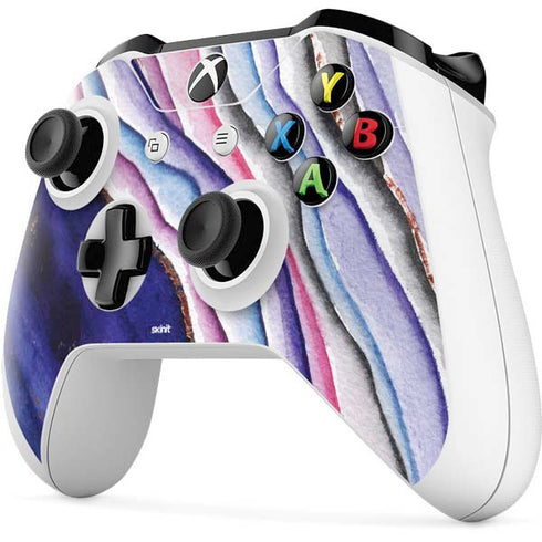 Violet Watercolor Geode Xbox One S Controller Skin