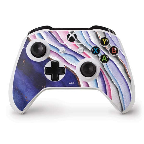 Violet Watercolor Geode Xbox One S Controller Skin