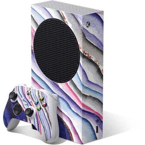 Violet Watercolor Geode Xbox Series S Skins