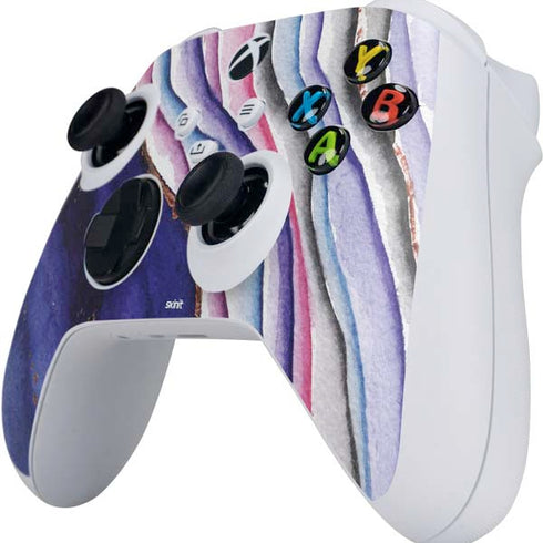 Violet Watercolor Geode Xbox Series S Controller Skin